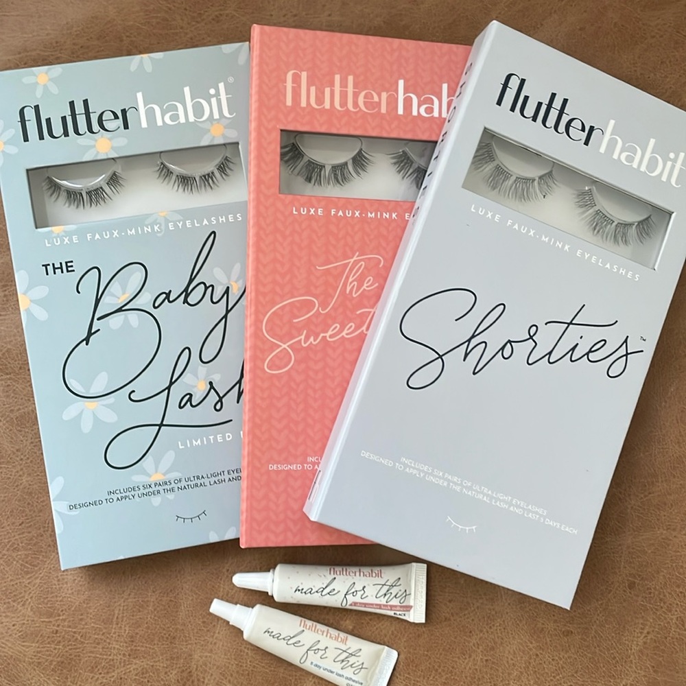 Flutter Habit- The Baby Lash, Shorties, The Sweetheart & 2 lash glues
